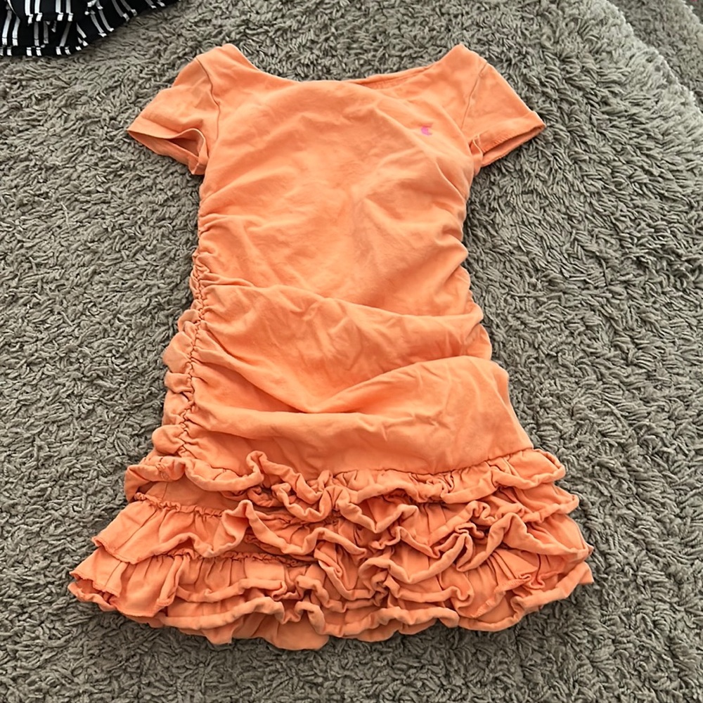 Orange Polo ruffle dress